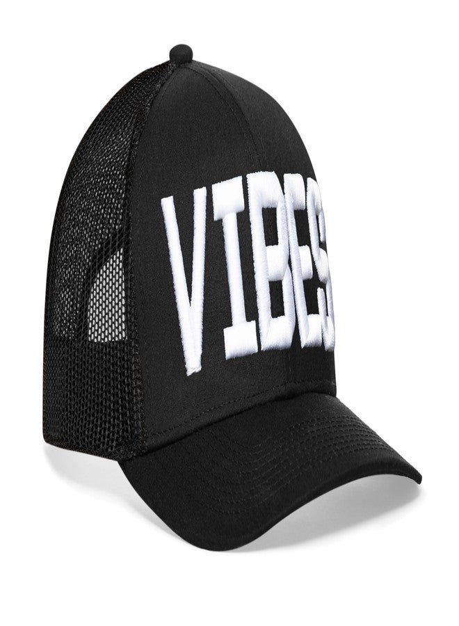 HAKA Vibes Black Trucker Hat - Chill Mesh Snapback Cap for Men, Women & Golf, Music Design Baseball Dad Hat - Image 1